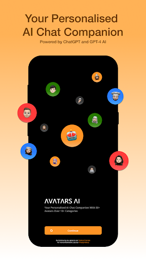 Android application Avatars AI Chatbot screenshort