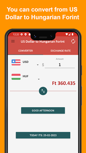 US Dollar to Hungarian Forint Screen 2