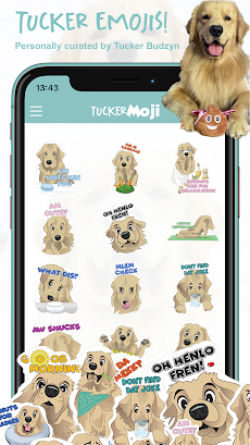 TuckerMoji - Golden Dog Stickeのおすすめ画像2