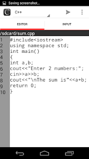 Online Compiler Screenshot