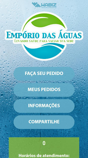 Android application Empório das Águas Delivery screenshort