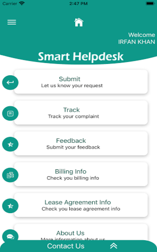 Android application Ifms helpdesk FZ screenshort