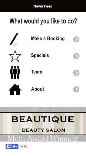 Android application Beautique Beauty Mullingar screenshort