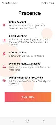 Prezence Admin Screen 2
