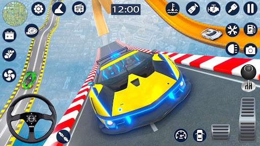 Android application Mega Ramp Car Jump Racing Sim screenshort
