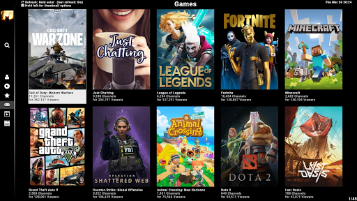 Android application SmartTV Client for Twitch screenshort