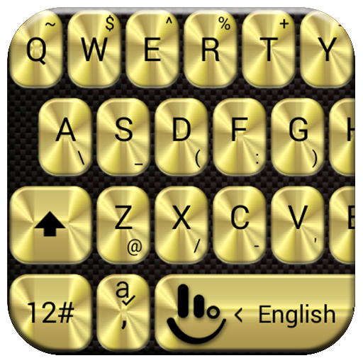 Keyboard Theme Metallic Gold 9.0 Icon