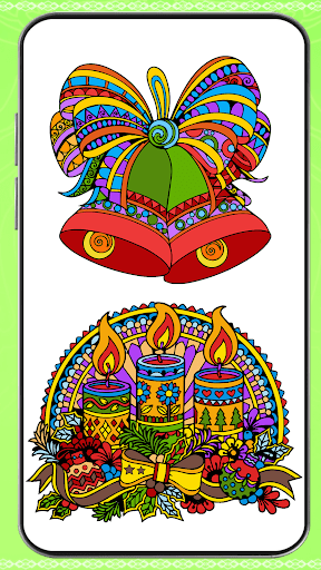 Christmas Gliter Coloring Book Screen 2