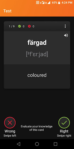 Quixicon: Learn Swedish words Screen 2