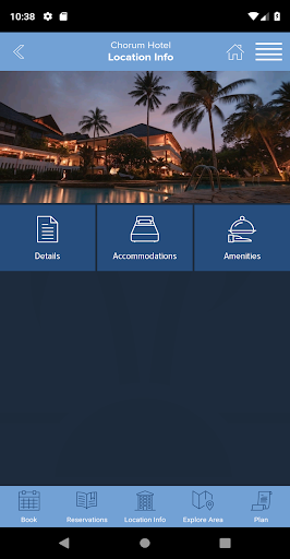 Android application Chorum Hotel screenshort