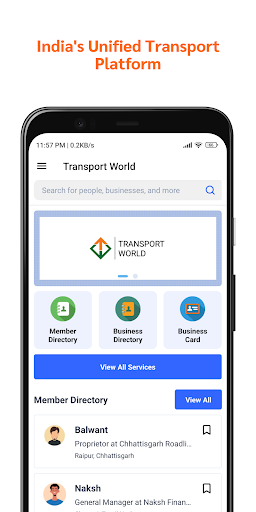 Android application Transport World screenshort