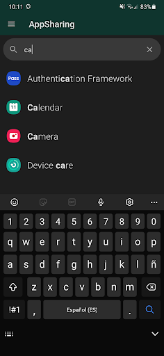 App Sharing / Send APK Screen 2