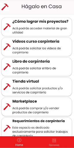 Android application Hágalo en Casa screenshort
