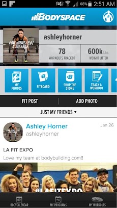 BodySpace - Social Fitness Appのおすすめ画像1