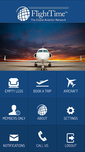 Android application FlightTime Private Jet Charter screenshort