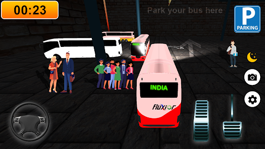 City Route Bus parking 3d game