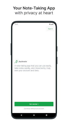 Screenshot of Justnote - Note Taking App