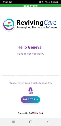 RevivingCare Screen 2