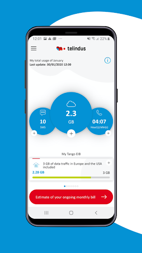 Android application My telindus screenshort