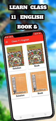 Android application Class 11 English Solution screenshort