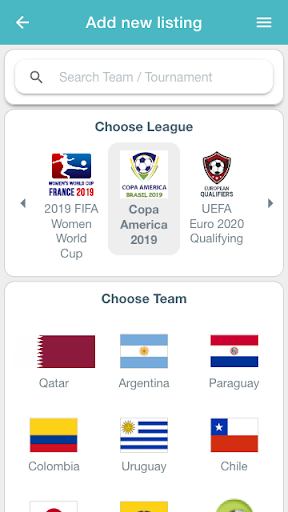 Sports Events 365 Suppliers Screen 3