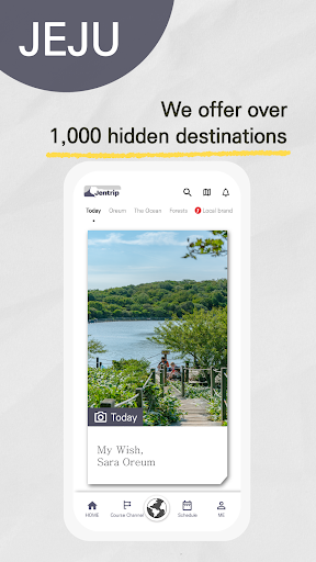 Android application Finding Hidden Spots: JenTrip screenshort
