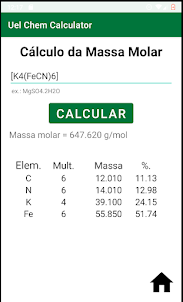 Uel Chem Calculator