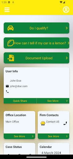Android application The California Lemon Law App screenshort