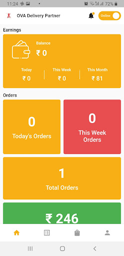 OVA - Delivery Partner App Screen 2