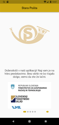 Android application Stara Pošta screenshort