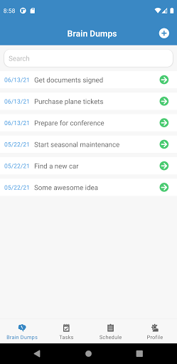 Android application Task AI screenshort