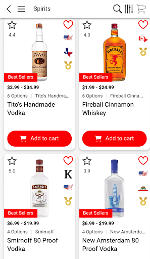 Android application Atomic Liquors screenshort
