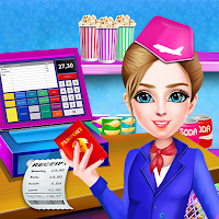 Airport Manager Cash Register Cashier Girls Games