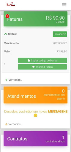 Central do Assinante - Lynity Screen 2