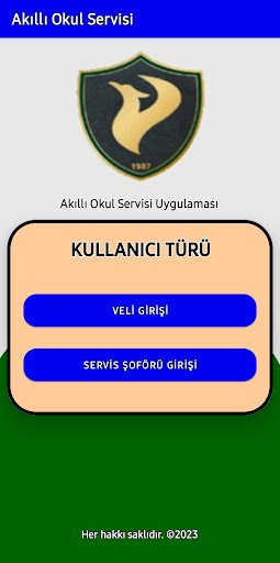 Android application Akıllı Okul Servisi screenshort