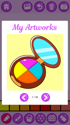 Beauty Makeup Glitter Coloring Game for Girls