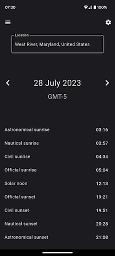 Solar Clock Screen 2