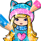 Girls Color Book with Glitter 1.1.6.5