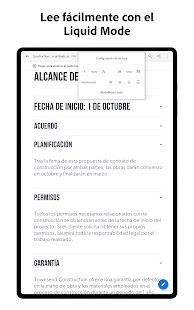 Adobe Acrobat Reader para PDF Screenshot