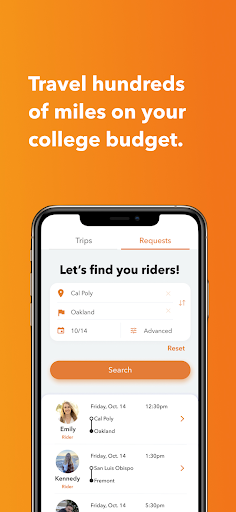 Ryde - College Carpooling Screen 2