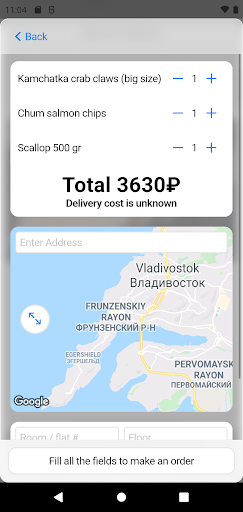 Crab.delivery Screen 2