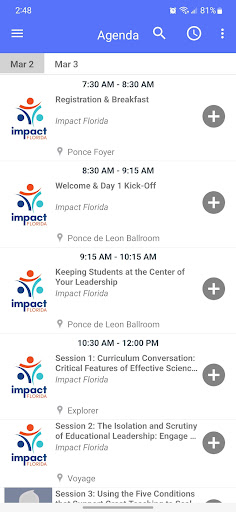 Android application Impact FL screenshort