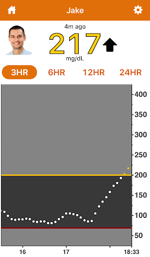 Dexcom Follow mg/dL DXCM3 Screen 2