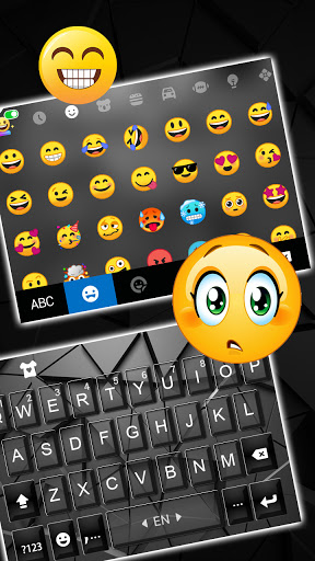 Geometric Grey SMS Keyboard Ba Screen 3