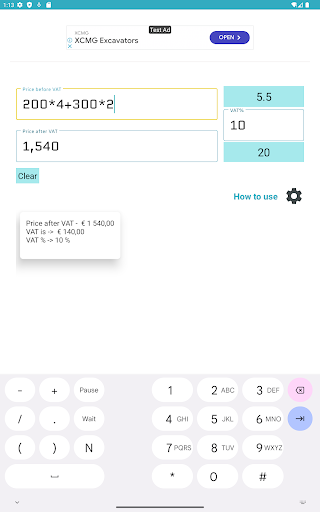 VAT Calc: Add, Remove, Reverse screenshot 5