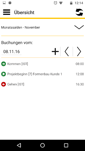 timeCard 6 Screen 3