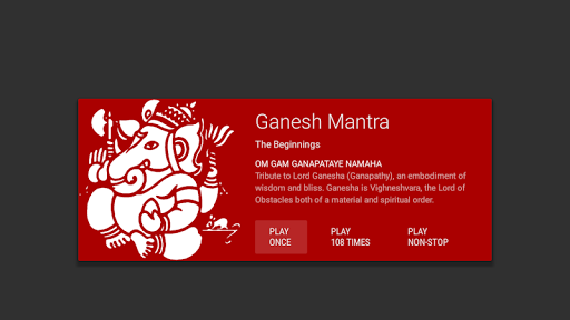 Screenshot of OM Meditate for TV