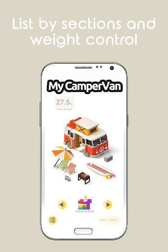 Android application My CamperVan: lists of objects screenshort