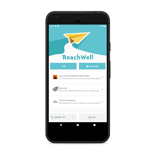 Android application ReachWell by Flyer Connect screenshort