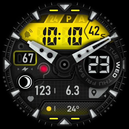 SH022 Watch Face, WearOS watch screenshot 11